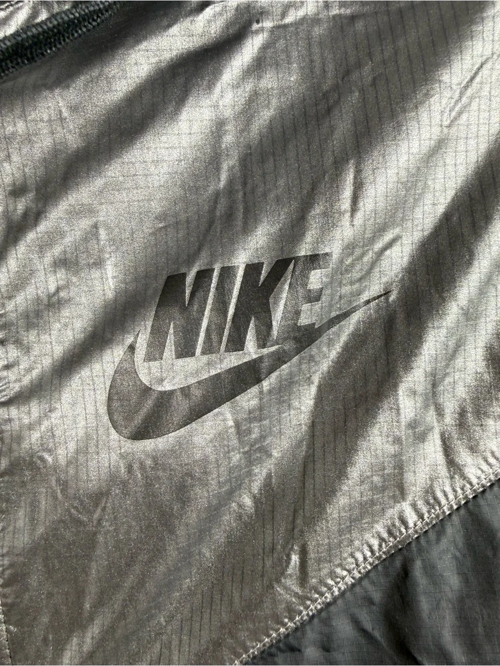 Nike women Black Windbreaker Jacket with Dark Charcoal Yoke